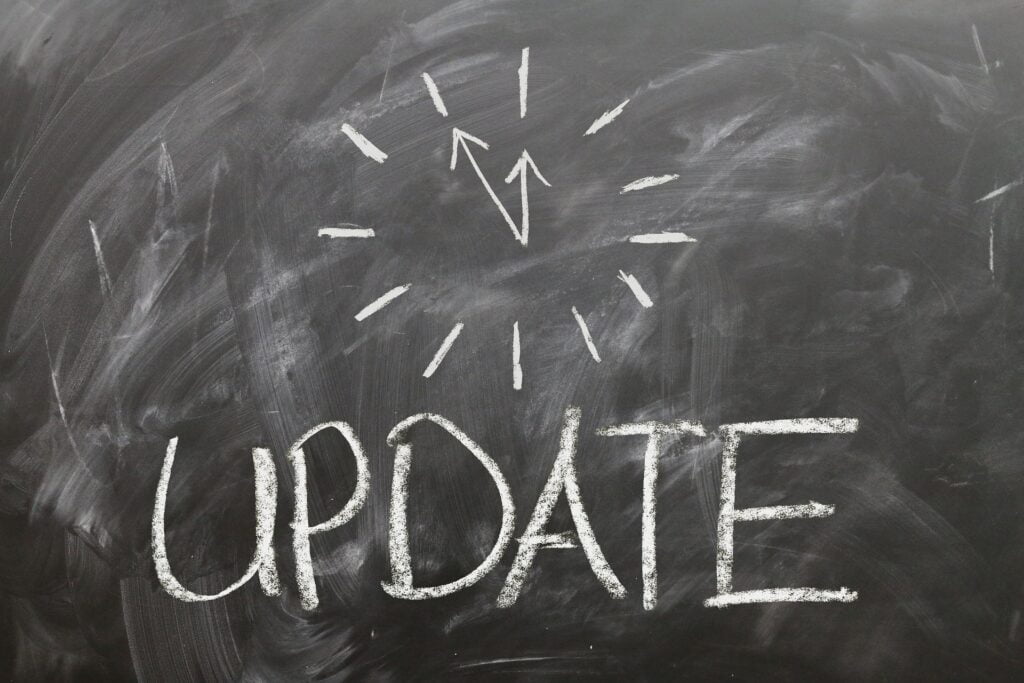 Une instance WordPress update