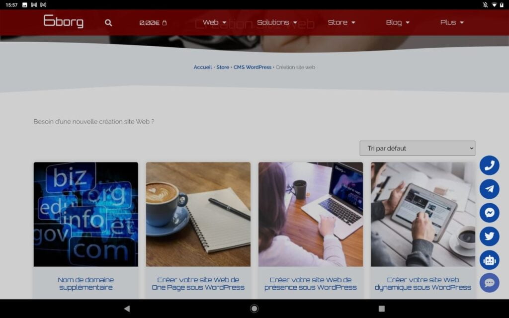 On est sur le Play Store d'Android • 2 Application 6BorG disponible sur le Play Store (Tablette)
