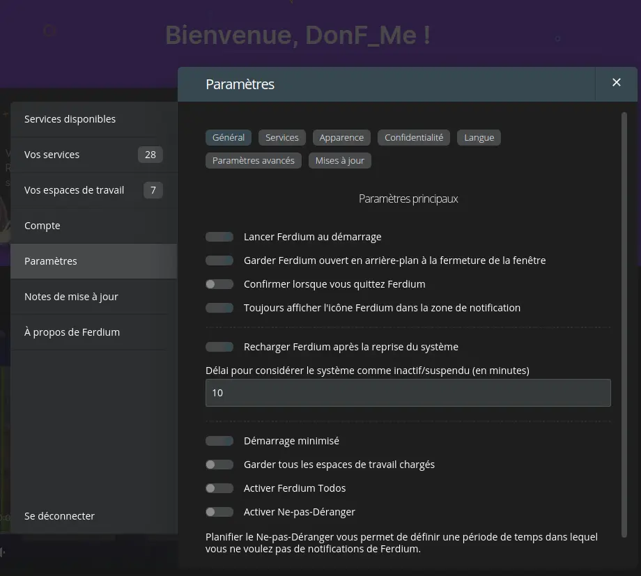 Ferdium : Le logiciel de productivité